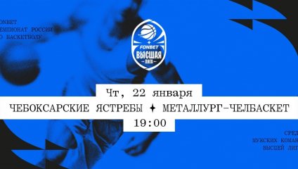 Чебоксарские Ястребы - Металлург-Челбаскет (22.01.2026)